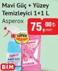 ASPEROX MAVİ GÜÇ + YÜZEY TEMİZLEYİCİ 1+1 L